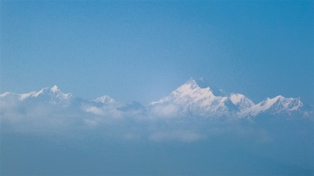 The Five Sisters of the East, as seen from Tashi View Point in Gangtok. 